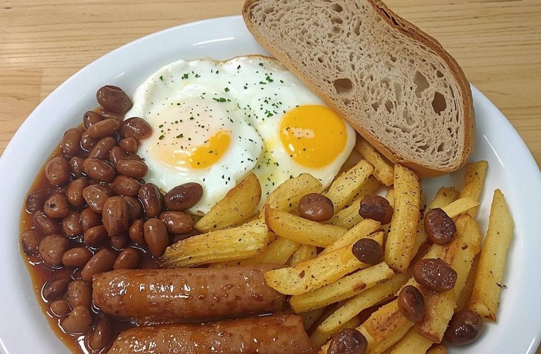 Palethroppe Bangers, Beans, & Eggs