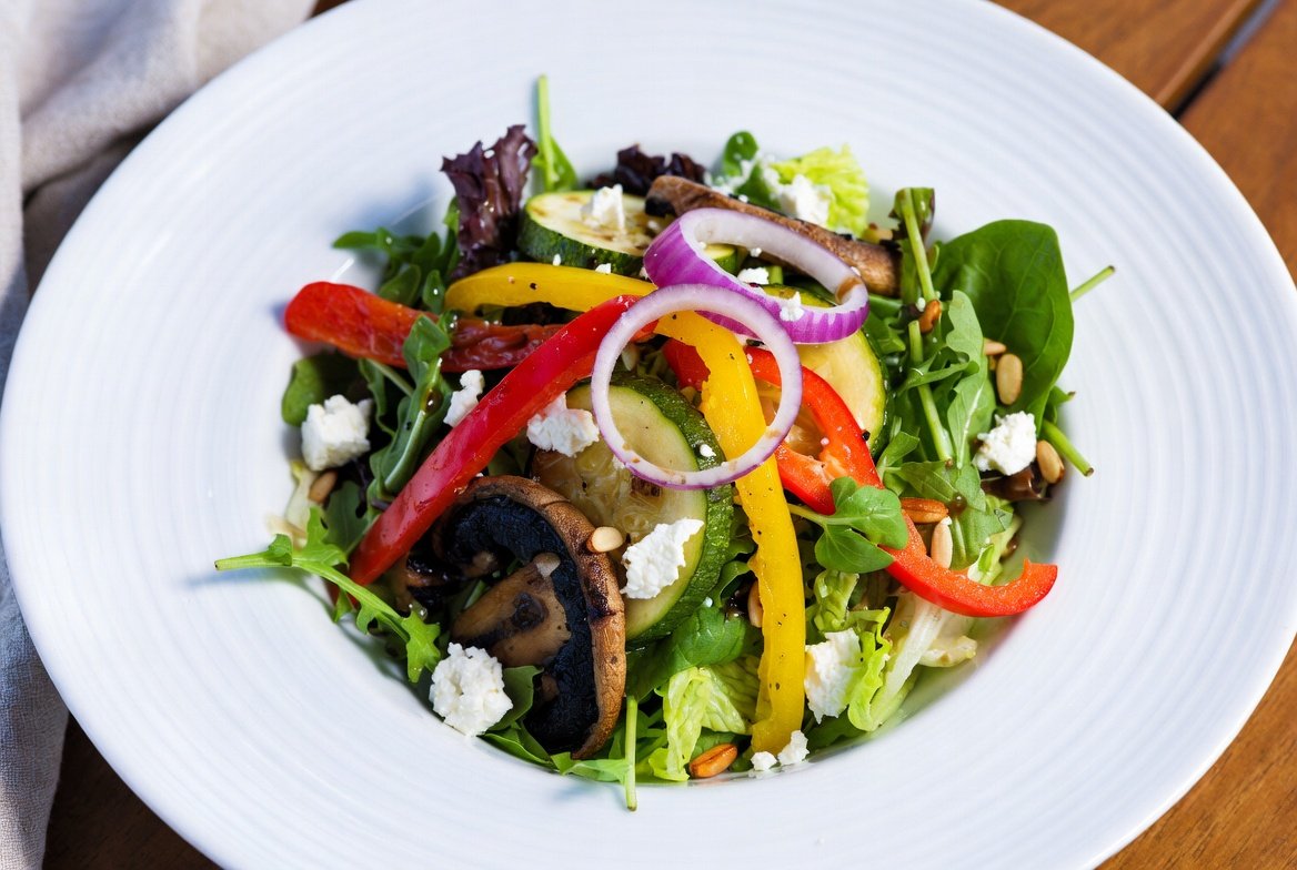 Goat Cheese and Grilled Veggies Salad